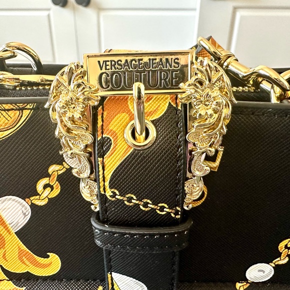 Versace Jeans Collection Black and Gold Mini Bag - Picture 6 of 8